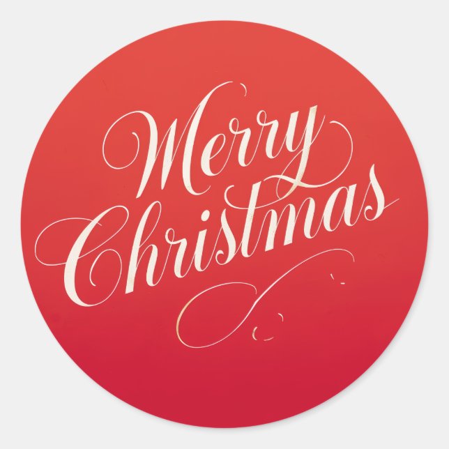 Happy New Year Merry Christmas Holiday Season Classic Round Sticker (Front)