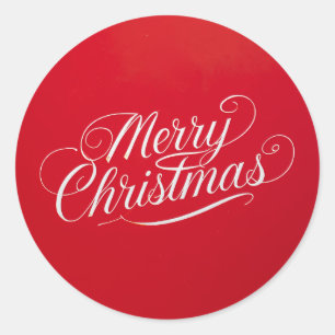 Happy New Year Merry Christmas Holiday Season Classic Round Sticker