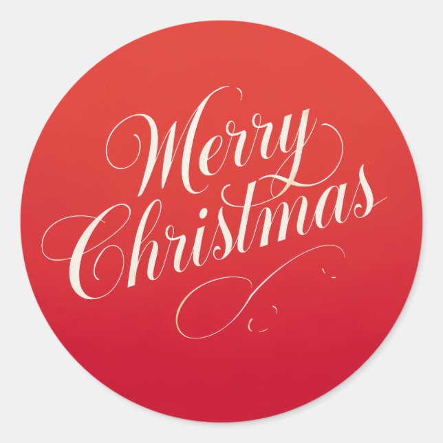 Happy New Year Merry Christmas Holiday Season Classic Round Sticker (Front)