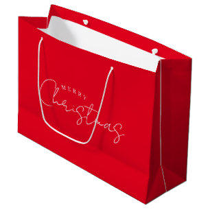 Happy New Year Merry Christmas Holiday Season Large Gift Bag
