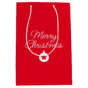 Happy New Year Merry Christmas Holiday Season Medium Gift Bag