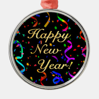 "Happy New Year!" Metal Tree Decoration