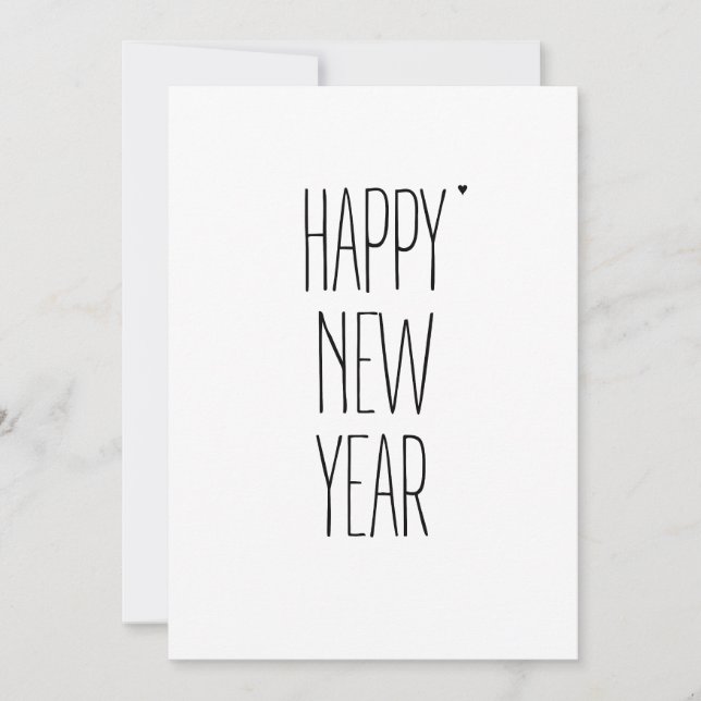 Happy New Year - minimalistic typography card (Front)