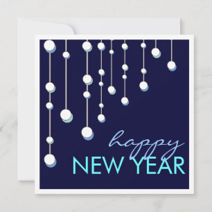 Happy New Year Modern Decoration Party Invitation