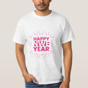 Happy New Year Modern Stylist  T-Shirt Design