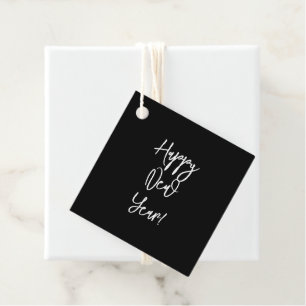 Happy New Year! Modern Text Chic Festive Favour Ta Favour Tags