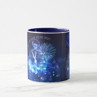 Happy New Year Mugs 2027 navy blue colour