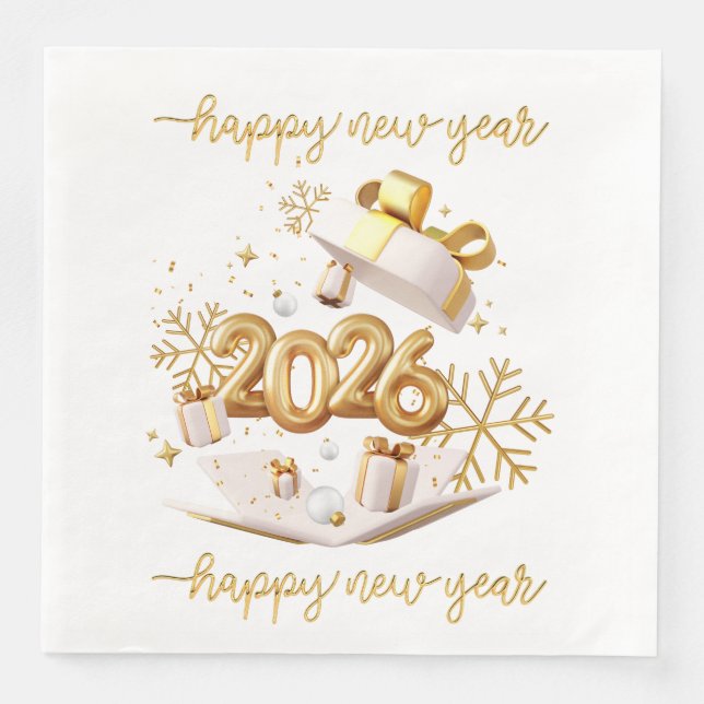 Happy new year napkin (Front)