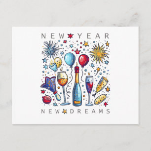 Happy New Year New Dreams 2026 Family Matching Fir Enclosure Card