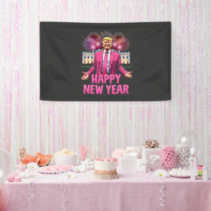Happy New Year New Eve Trump Inauguration Day Xmas Banner