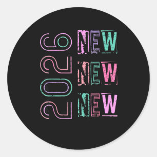Happy New Year New Grace New Praise 2026 New Year' Classic Round Sticker