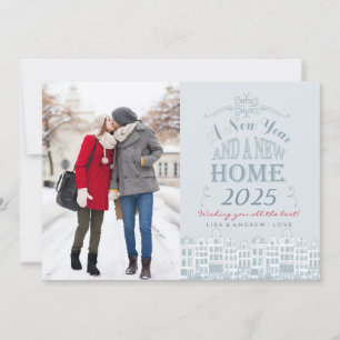 Happy New Year New Home   Holiday Photo Card