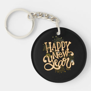 Happy New Year New Years Eve Party Women Men Famil Key Ring