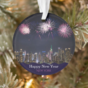 Happy New Year New York Customizable Ornament 