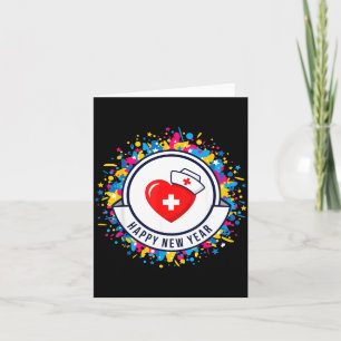 Happy New Year Nurse Shirt Cute Nk Heartbeat Medic Card