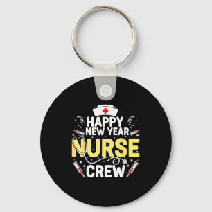 Happy New Year Nurse Shirt, Fireworks Stethoscope Key Ring