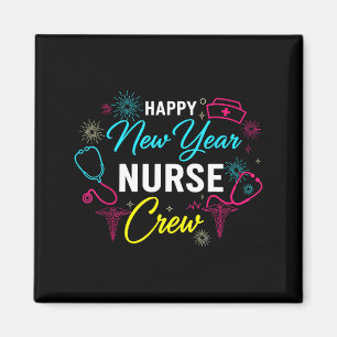 Happy New Year Nurse Shirt, Fireworks Stethoscope  Magnet