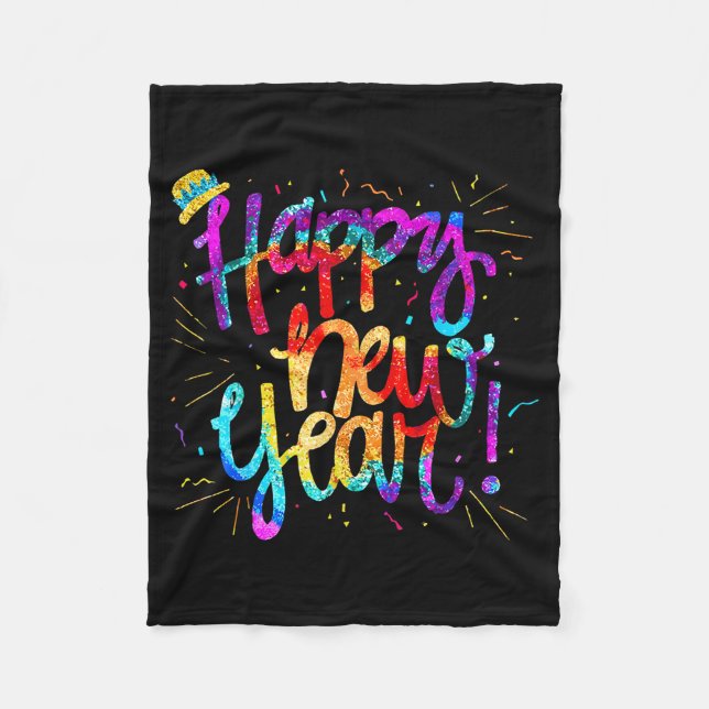 Happy New Year Nye Party 2025 Funny New Years Eve  Fleece Blanket (Front)