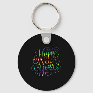 Happy New Year Nye Years Eve Family Party Countdow Key Ring