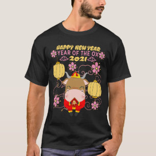 Happy New Year of the OX 2021 Chinese clothes for T-Shirt