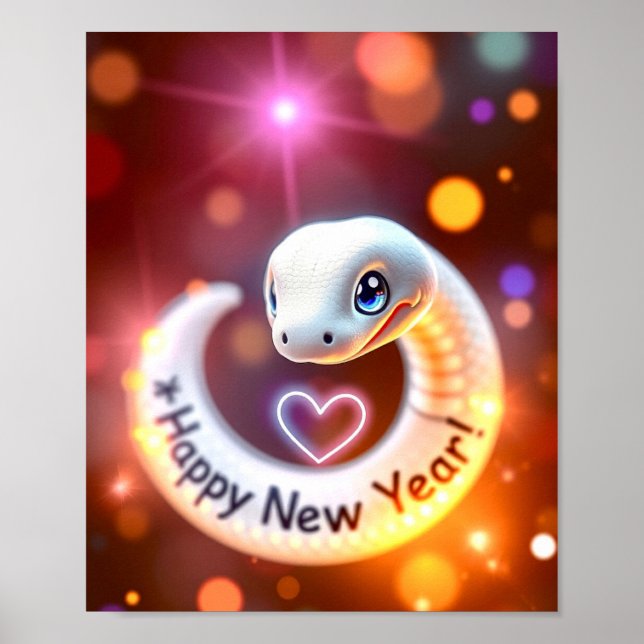 Happy New Year of the Wood Snake Poster (Front)
