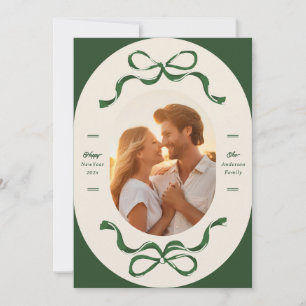 Happy New Year Ombre Gradient Colourful Horizo Holiday Card