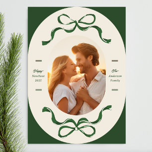 Happy New Year   Ombre Gradient   Colourful Horizo Holiday Card