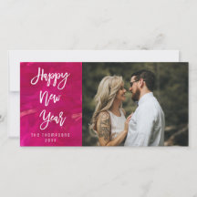 Happy New year Painted Bright Script Photo