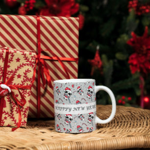 Happy new year panda  pattern mug