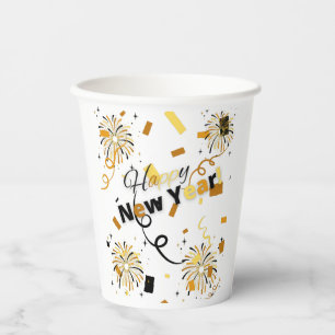 Happy New Year Paper Cups