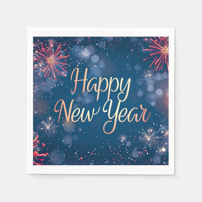 Happy New Year Paper Napkin (Front)