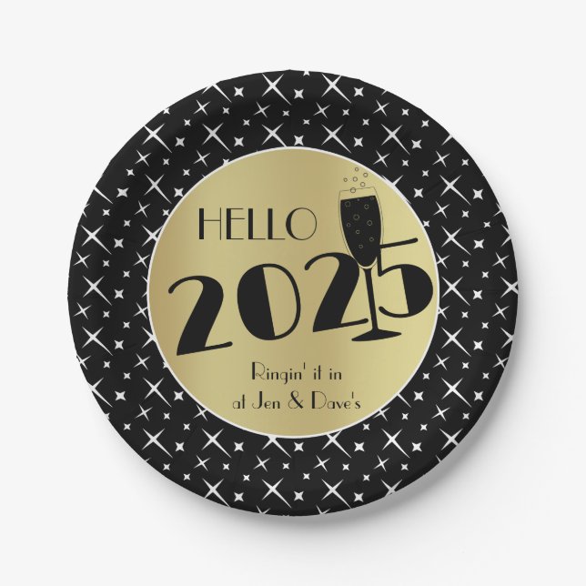 Happy New Year Paper Plate (Front)