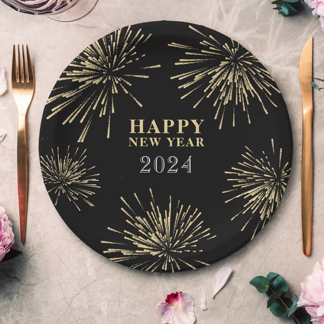 Happy New Year Paper Plate (Creator Uploaded)