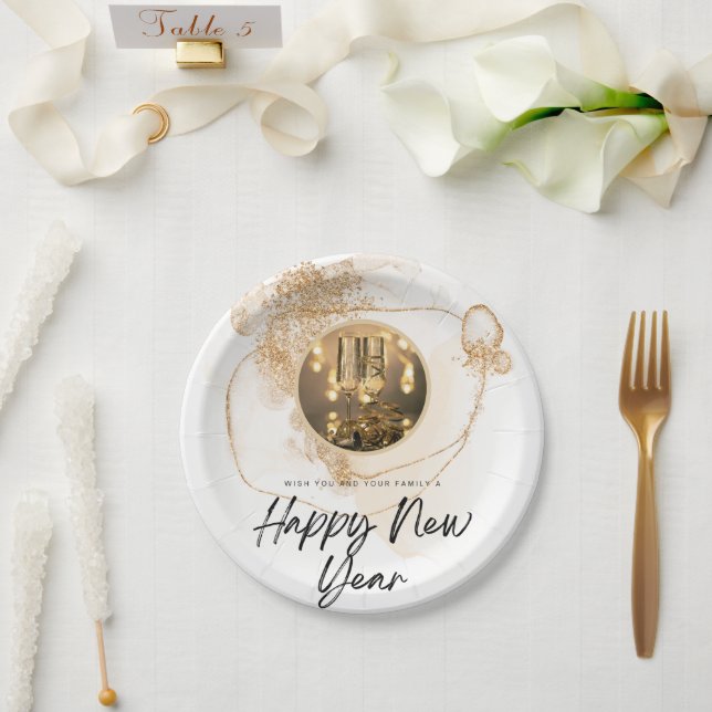 Happy new year paper plate (Wedding)