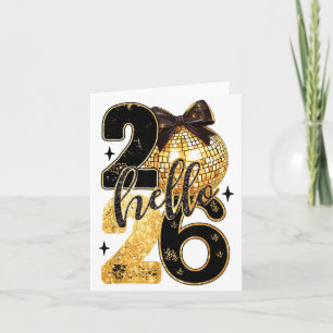 Happy New Year Party 2026 Ballon Family Matching M Card