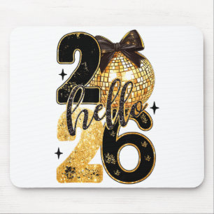 Happy New Year Party 2026 Ballon Family Matching M Mouse Pad