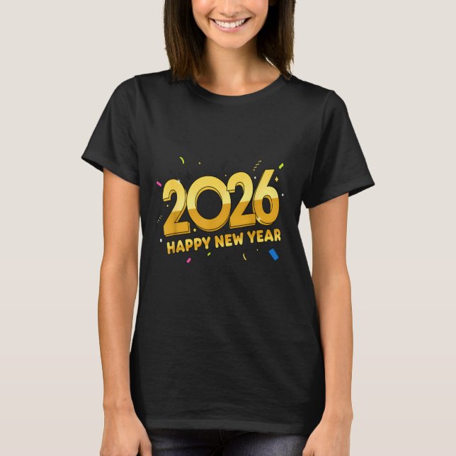 Happy New Year Party 2026 Ballon Family Matching M T-Shirt (Front)