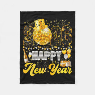 Happy New Year Party 2026 Balloon Family Matching  Fleece Blanket