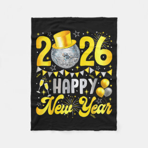 Happy New Year Party 2026 Balloon Family Matching  Fleece Blanket