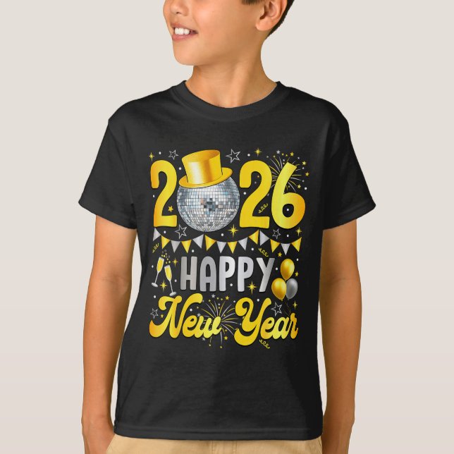 Happy New Year Party 2026 Balloon Family Matching  T-Shirt (Front)