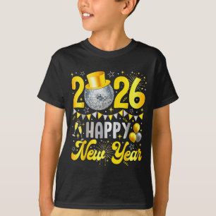 Happy New Year Party 2026 Balloon Family Matching  T-Shirt