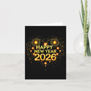 Happy New Year Party 2026 Funny Balloon Family Mat Card
