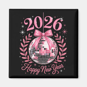 Happy New Year Party 2026 Funny Balloon Family Mat Magnet