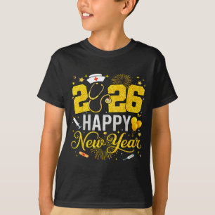 Happy New Year Party 2026 Nurse Family Matching Me T-Shirt