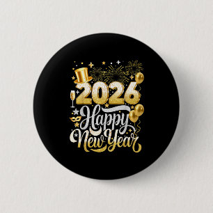 Happy New Year Party 2026 Nye Funny Family Matchin 6 Cm Round Badge