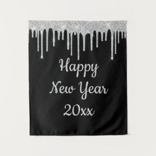 Happy New Year Party Photo Booth Backdrop 2026 Tapestry