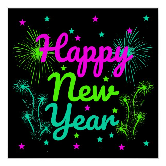 Happy New Year Party  Poster (Front)