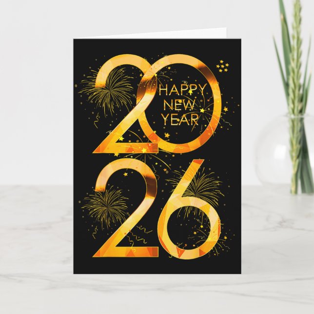 Happy New Year Party Supplies 2026 Family Matching Card (Front)