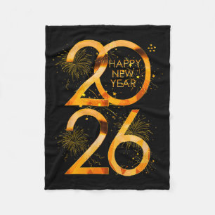 Happy New Year Party Supplies 2026 Family Matching Fleece Blanket