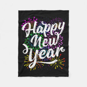 Happy New Year Party Supplies 2026 Family Matching Fleece Blanket